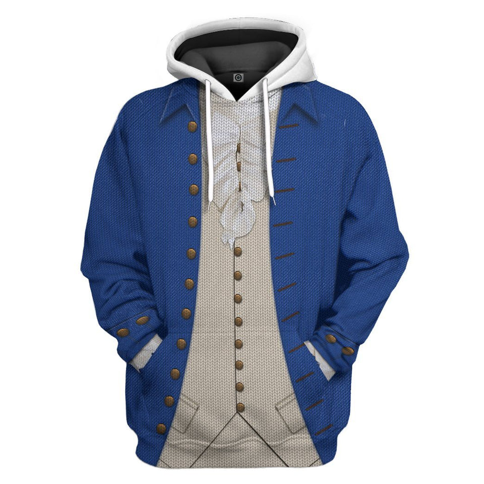 Alexander Hamilton Blue Custom Ugly Cosplay Costume Hoodie 