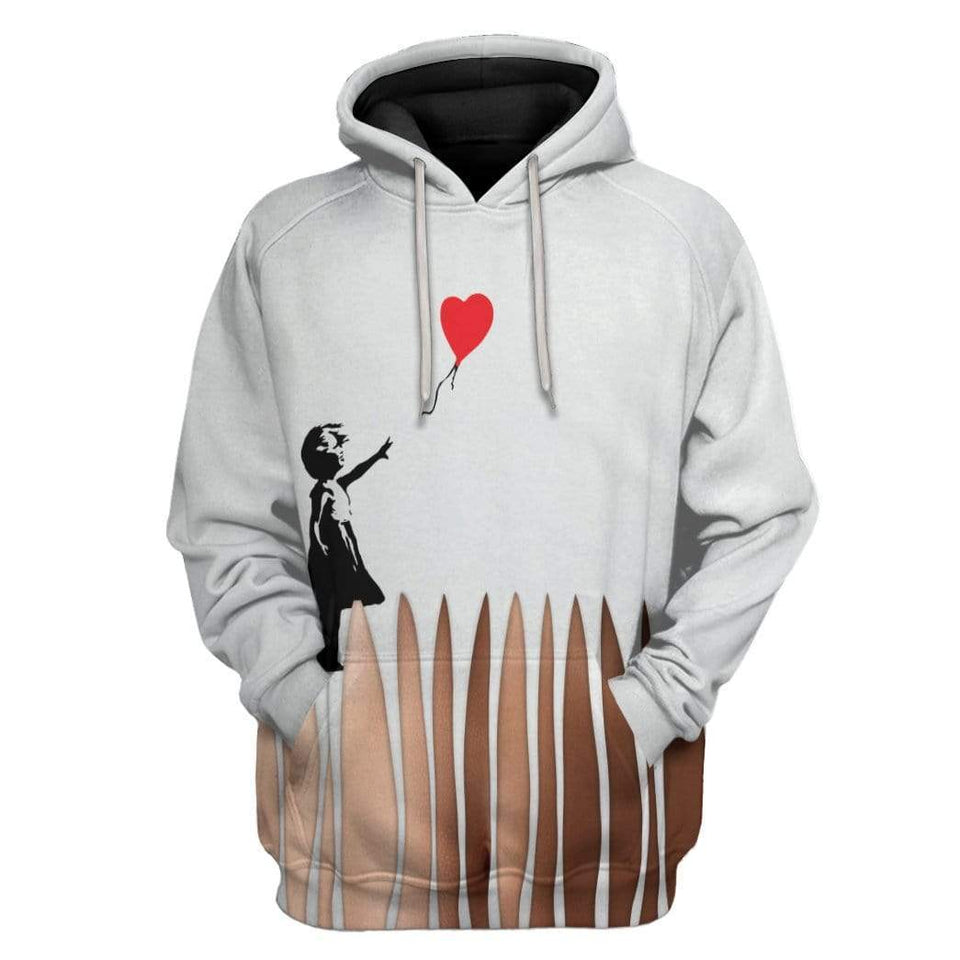 Banksy Shredded Painting Girl With Balloon Sexy Halloween Girl Cosplay Costume Hoodie Apparel
