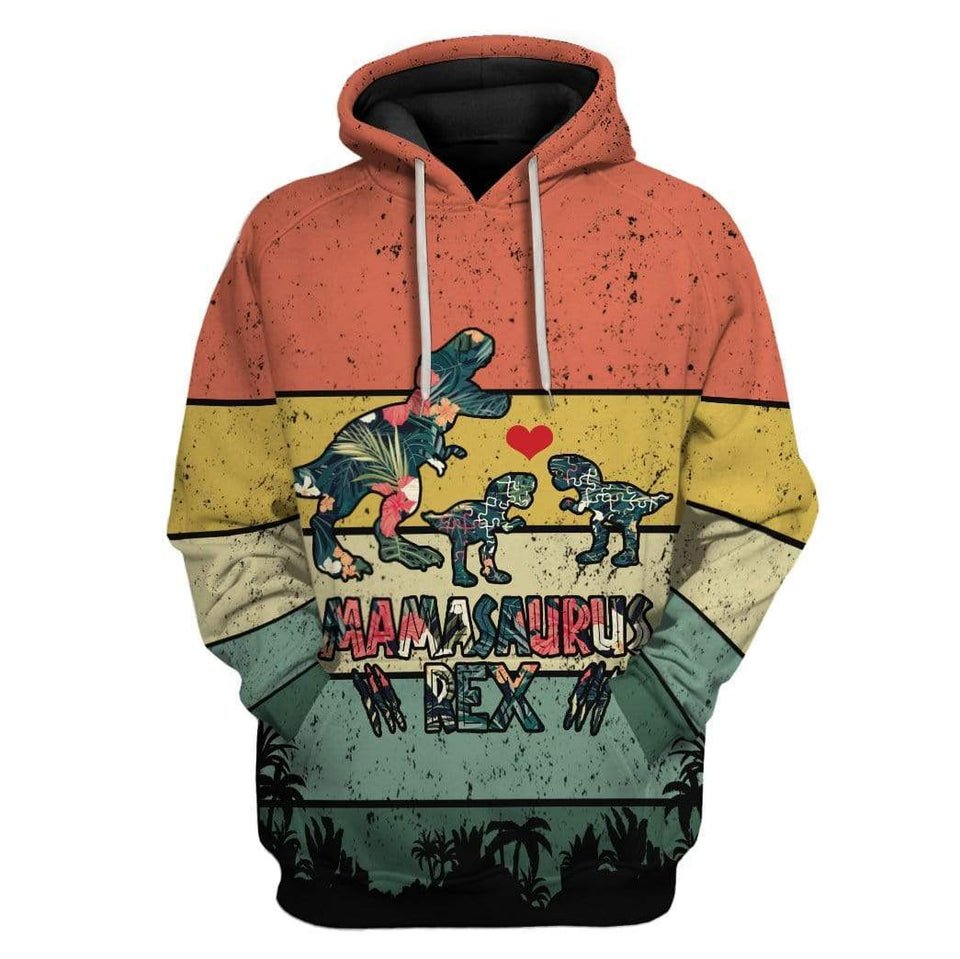 Autism Mamasaurus Rex Cosplay Costume Hoodie Apparel