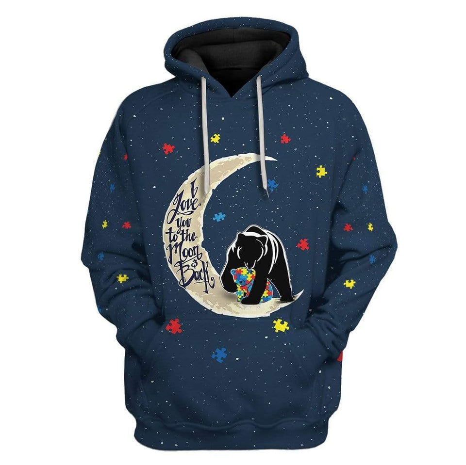 Autism Mom I Love You To The Moon And Back Cosplay Costume Hoodie Apparel