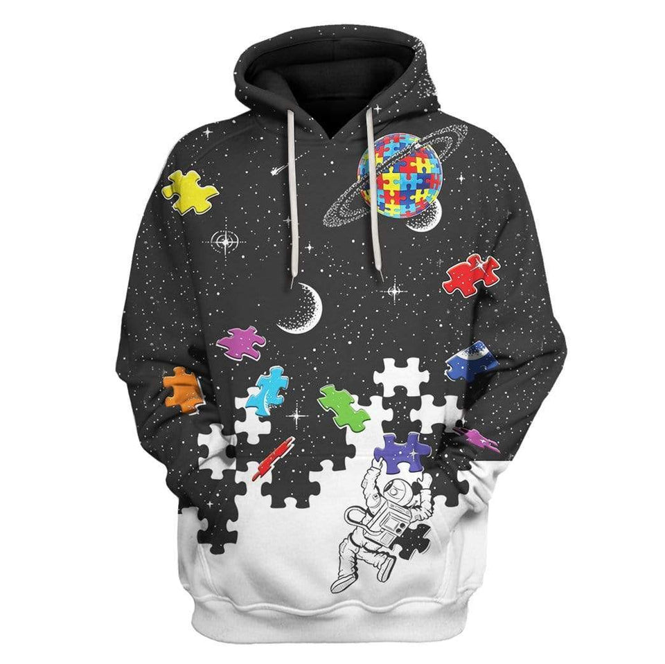 3 Autism Nasa Astronaut cosplay Costume Hoodie Apparel