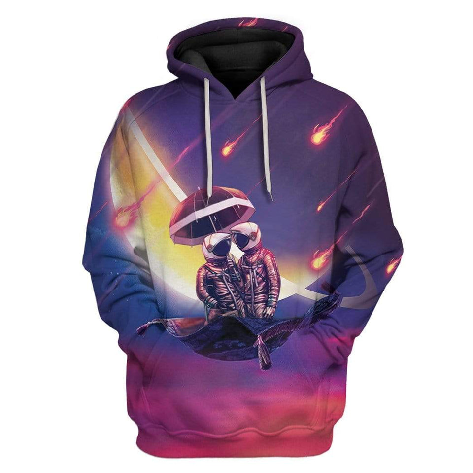 Astronaut Lovers On Magic Carpet Valentine Day cosplay Costume Hoodie Apparel