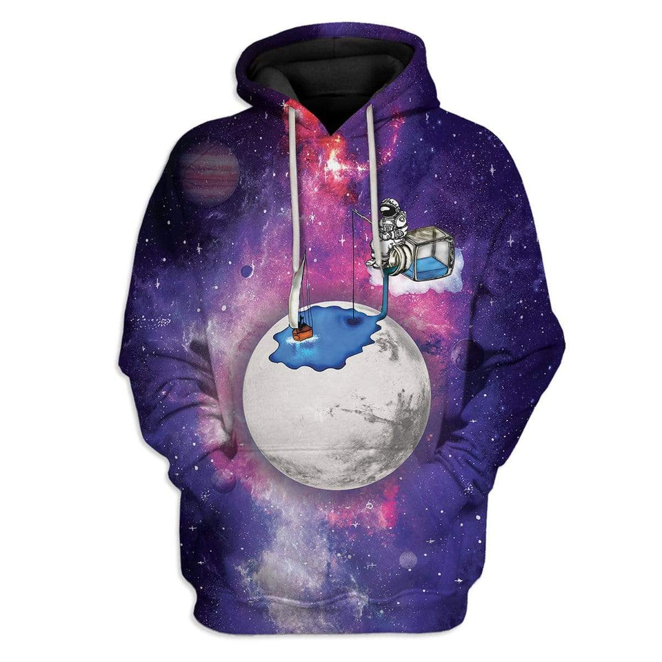Astronaut Fishing Outer Space cosplay Costume Hoodie Apparel