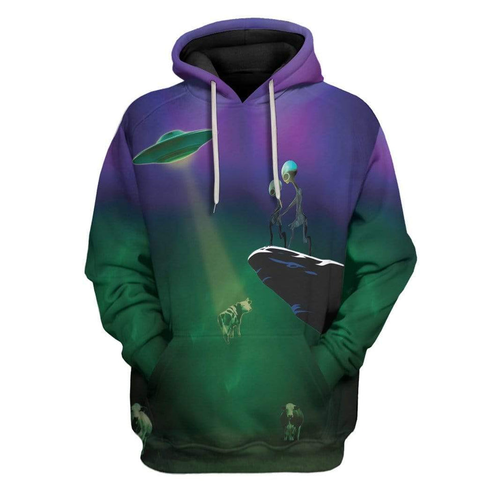 Alien Stole Cow From Farmer cosplay Costume Hoodie Apparel