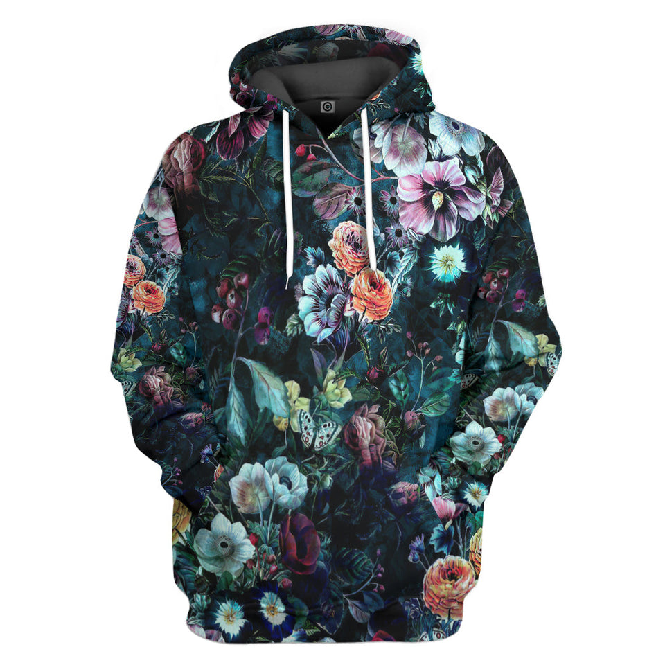 All Over FlowerPrinted Cosplay Costume Hoodie Apparel