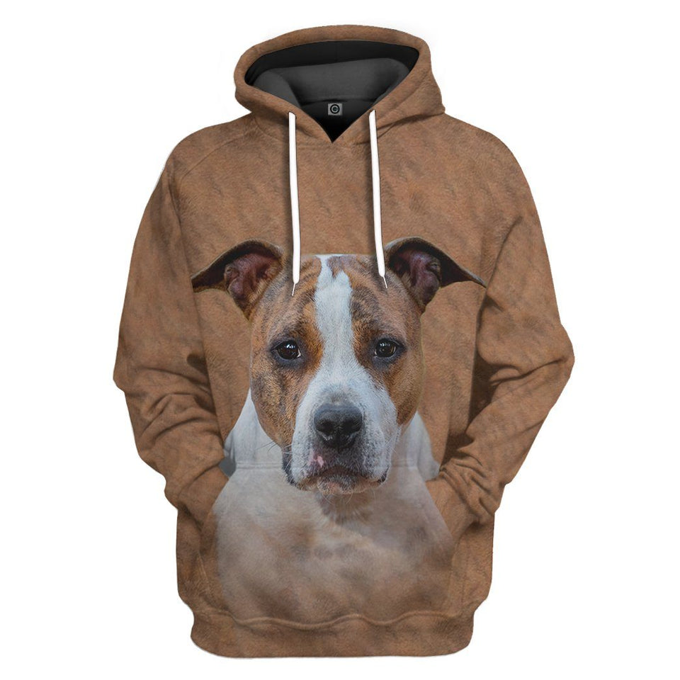American Staffordshire Terrier Dog Front And Back Cosplay Costume Hoodie Apparel