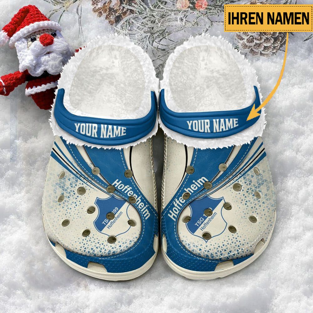 1899 Hoffenheim Individueller Name Neuer Stil Fleece Clog Crocs White