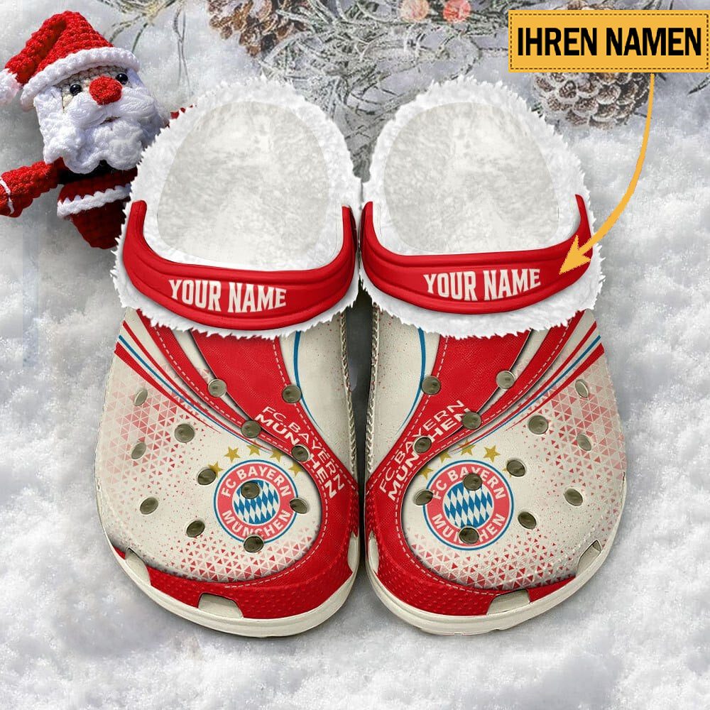 Bayern Mnchen Individueller Name Neuer Stil Fleece Clog Crocs White