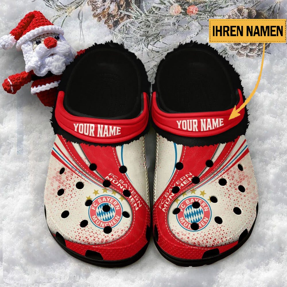 Bayern Mnchen Individueller Name Neuer Stil Fleece Clog Crocs Black 