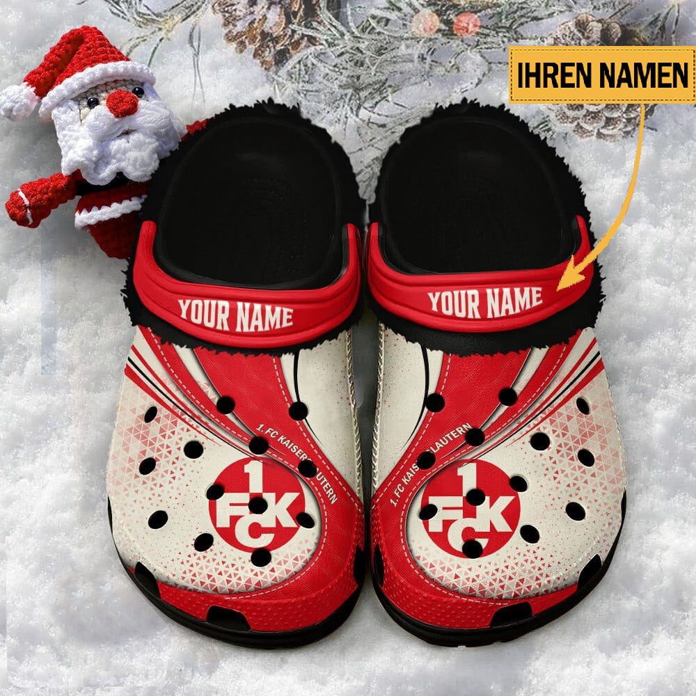 FC Kaiserslautern Individueller Name Neuer Stil Fleece Clog Crocs Black 