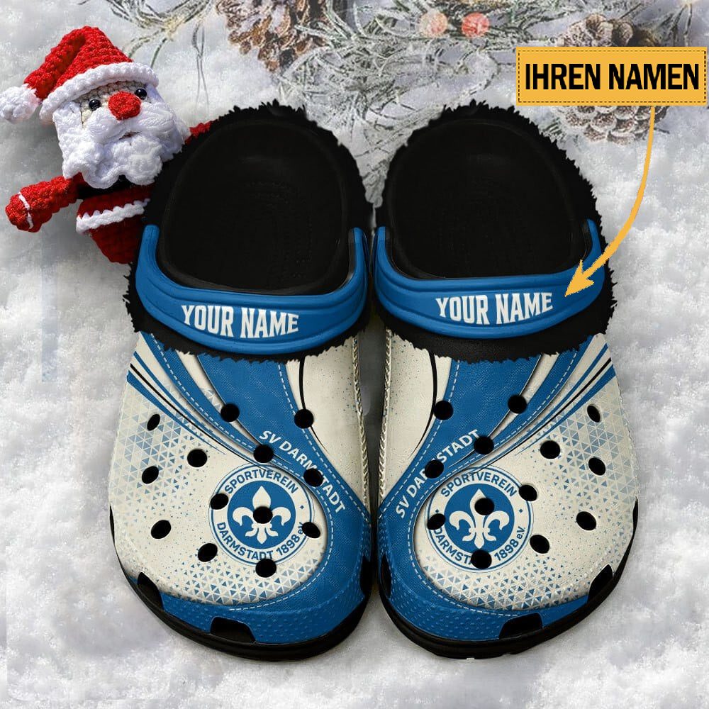 Darmstadt 98 Individueller Name Neuer Stil Fleece Clog Crocs Black 