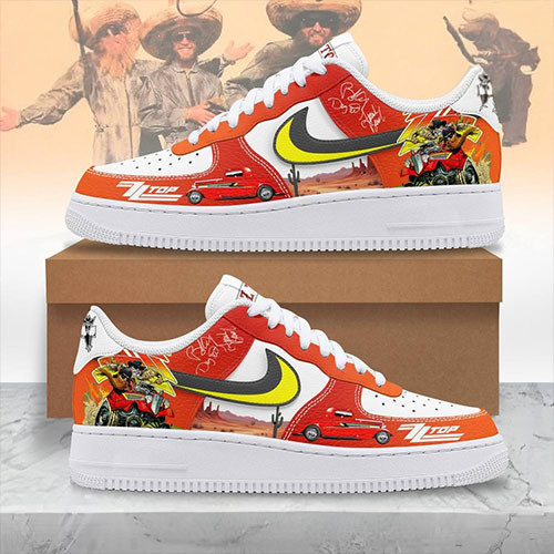 Zz Top Signature Special Air Force 1 Sneaker Gifts For Rock Band Fans