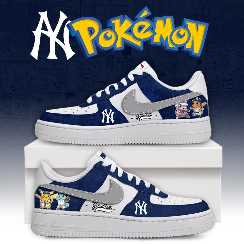 New York Yankees X Pokemon Go Special Edition Air Force 1 Best Gifts For Baseball Fans