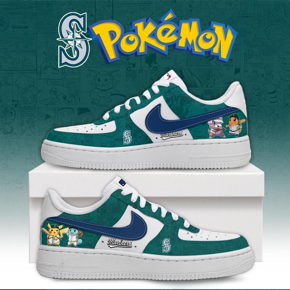 Seattle Mariners X Pokemon Go Special Edition Air Force 1 Baseball Team Gift Ideas