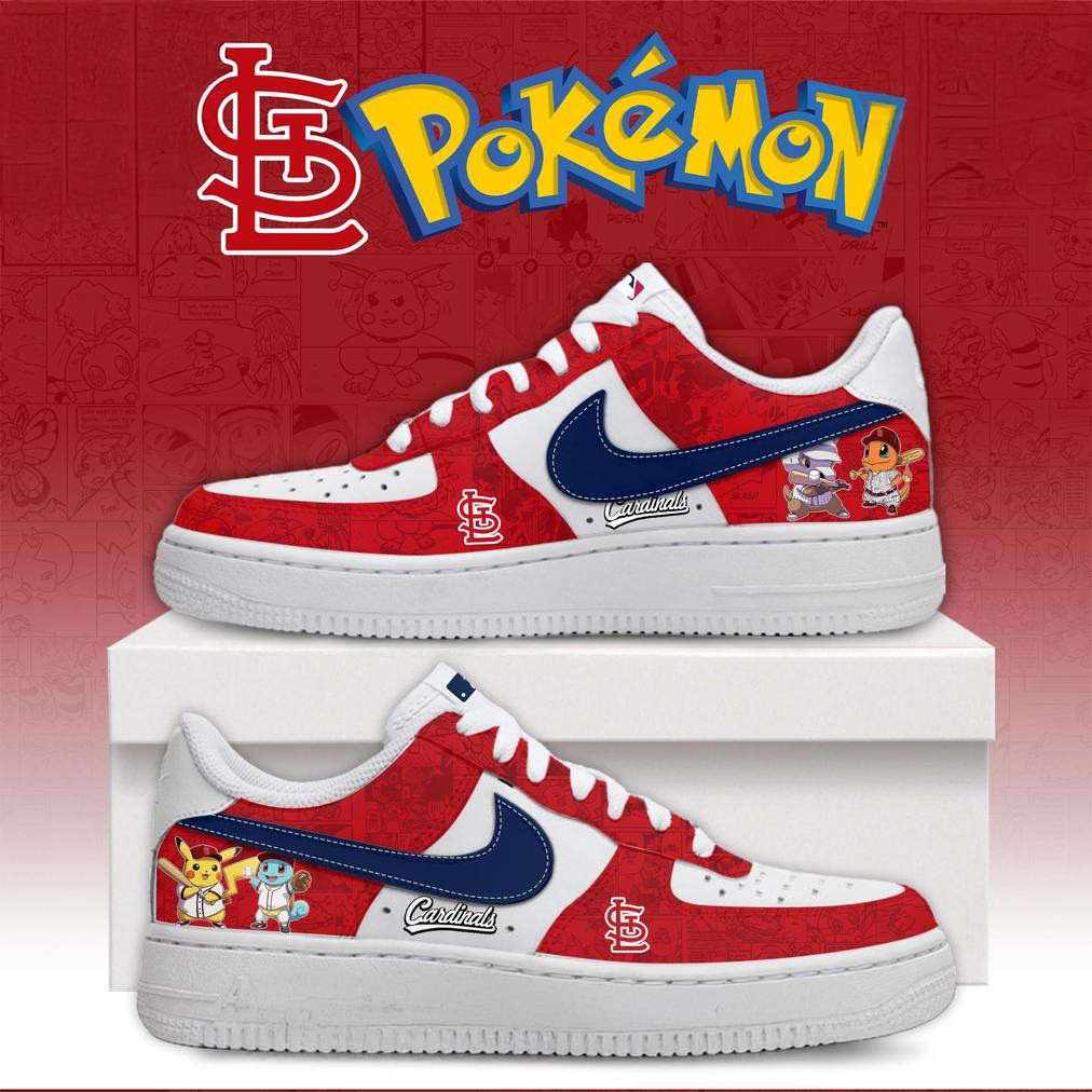 St. Louis Cardinals X Pokemon Go Special Edition Air Force 1 Baseball Player Gift Ideas