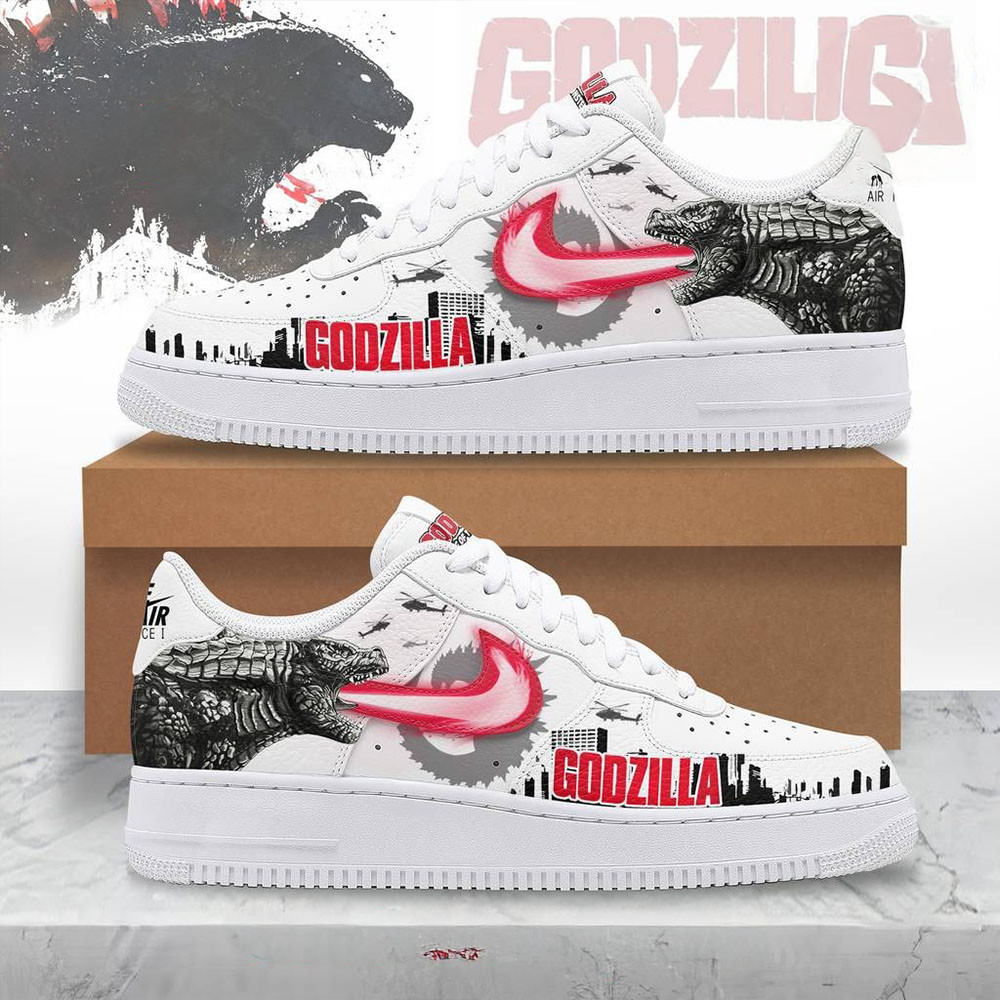Godzilla King Of The Monsters Limited Edition Air Force 1 Sneaker Best Gift For Son Movie Merch