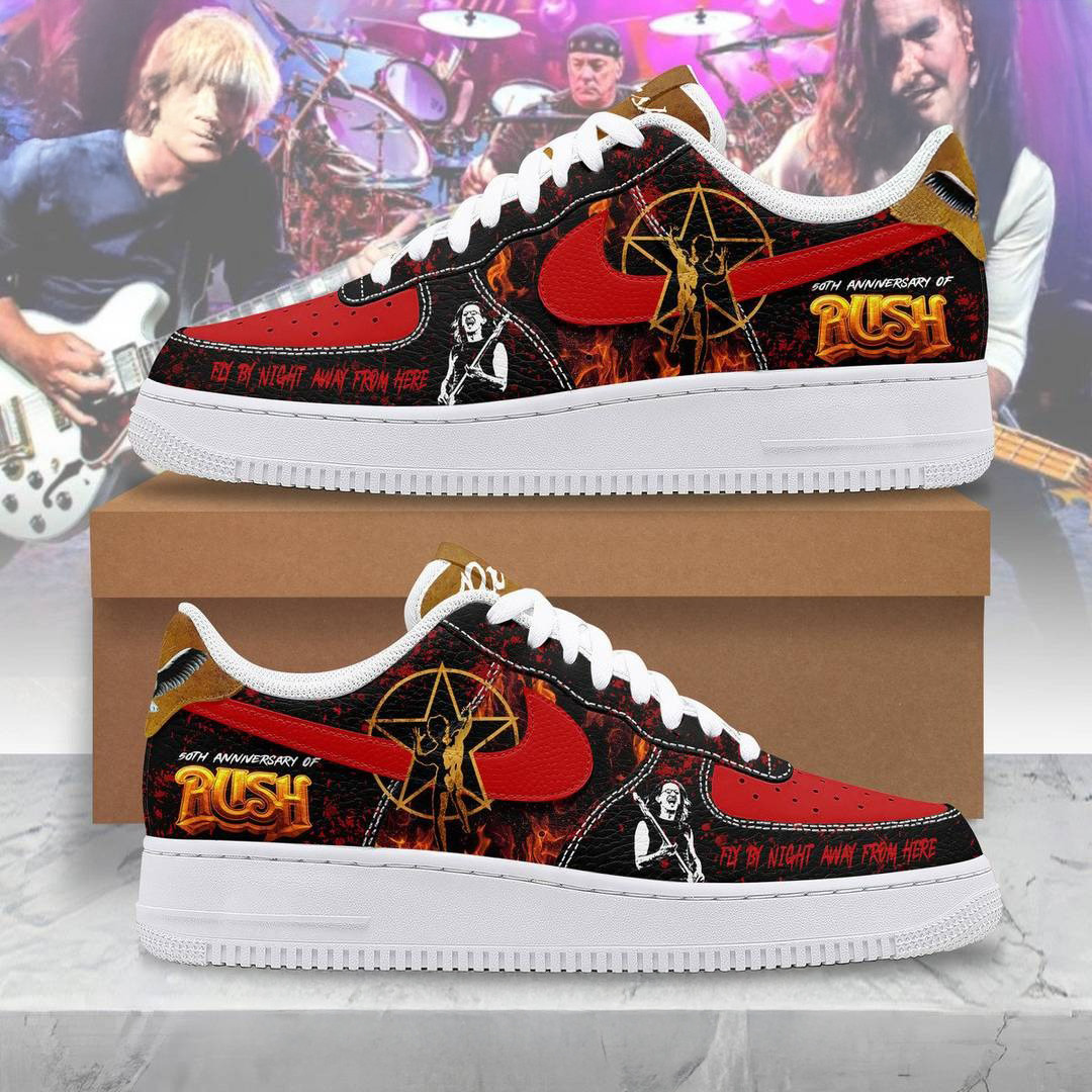 Rush Band 50Th Anniversary Special Air Force 1 Sneaker Music Fans Gifts