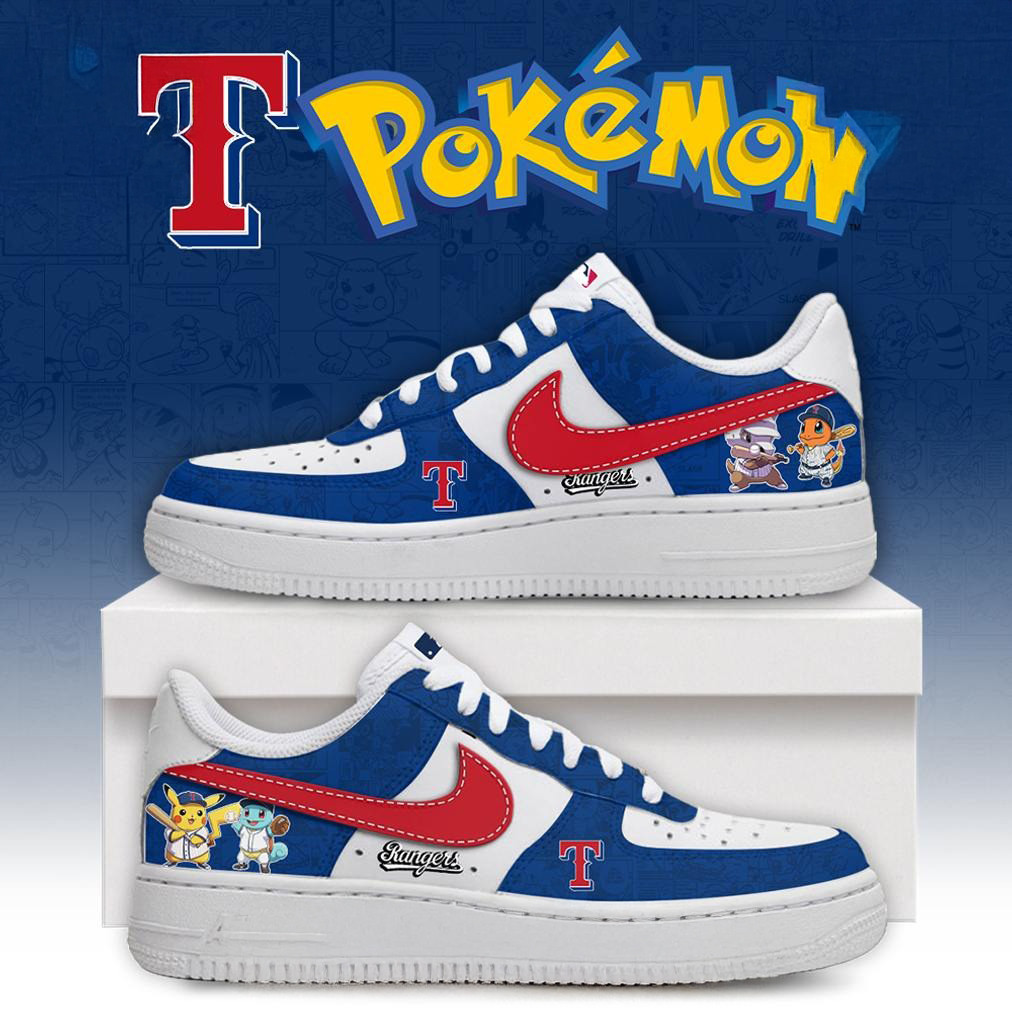 Texas Rangers X Pokemon Go Special Edition Air Force 1 Presents For Baseball Lovers