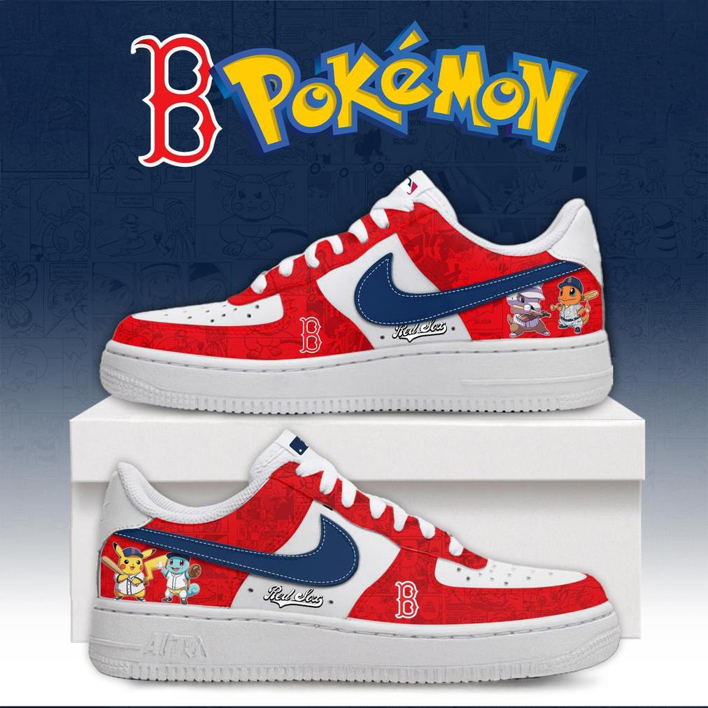 Boston Red Sox X Pokemon Go Special Edition Air Force 1 Best Gifts For Baseball Lovers