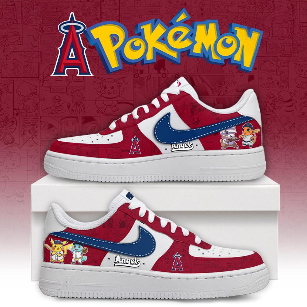 Los Angeles Angels X Pokemon Go Special Edition Air Force 1 Cool Baseball Gifts