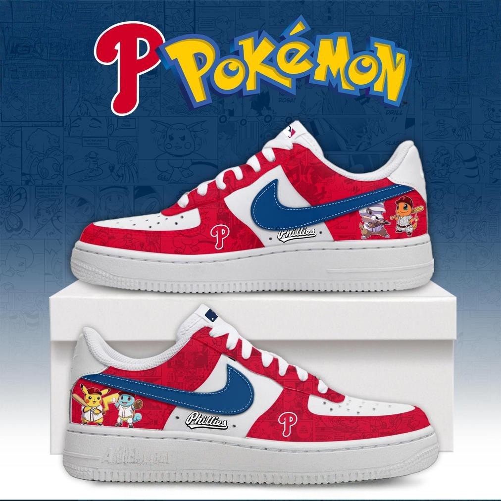 Philadelphia Phillies X Pokemon Go Special Edition Air Force 1 Baseball Team Gift Ideas