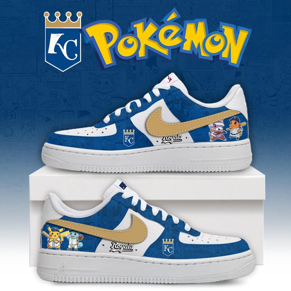 Kansas City Royals X Pokemon Go Special Edition Air Force 1 Best Gifts For Baseball Fans