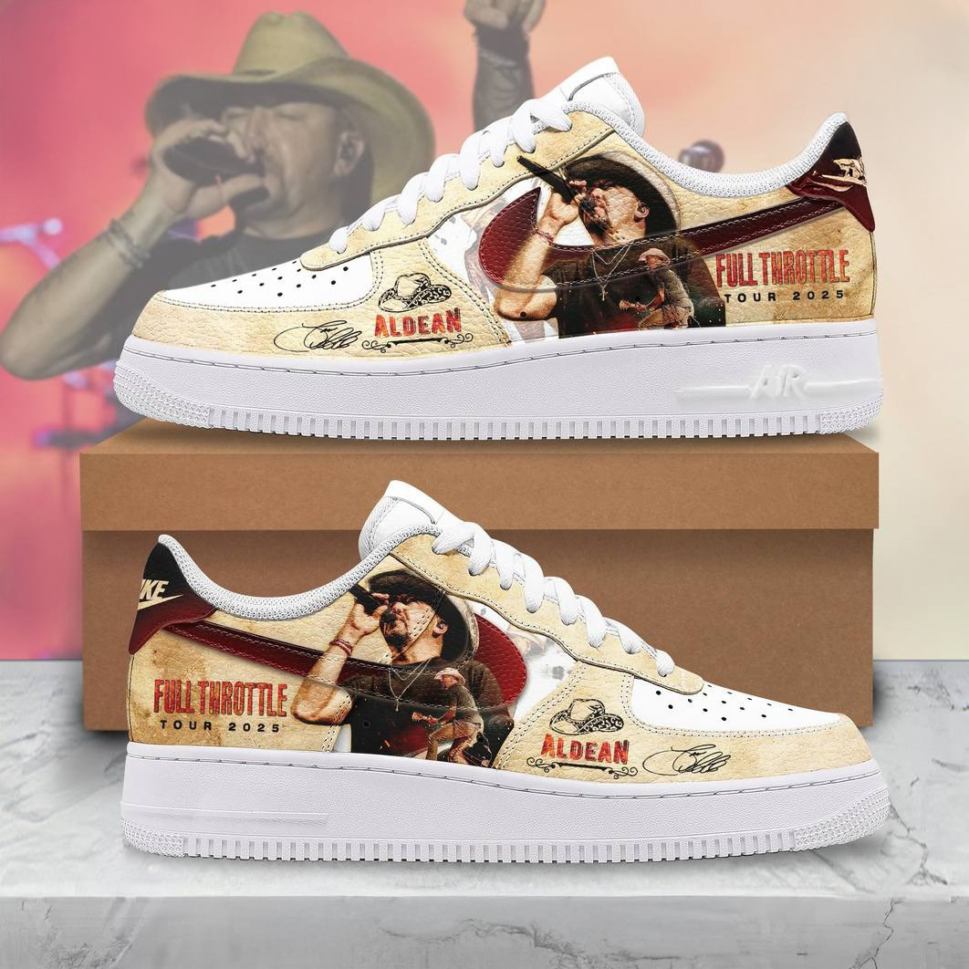 Jason Aldean Full Throttle Tour 2025 Special Air Force 1 Music Lovers Gifts