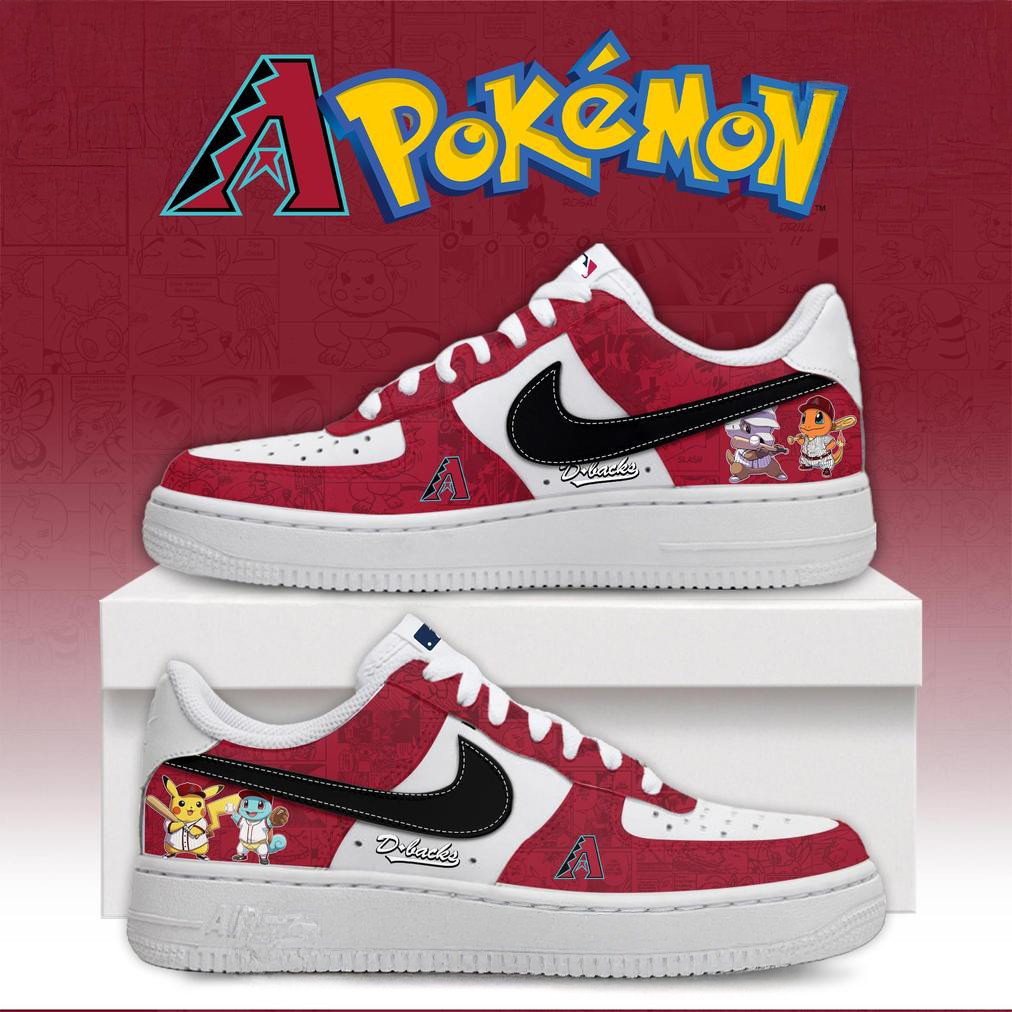 Arizona Diamondbacks X Pokemon Go Special Edition Air Force 1 Sneaker Gifts For Baseball Fans