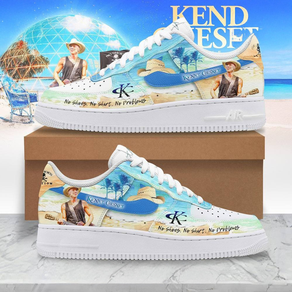 Kenny Chesney No Shoes No Shirt No Problem Air Force 1 Sneaker Fans Gifts
