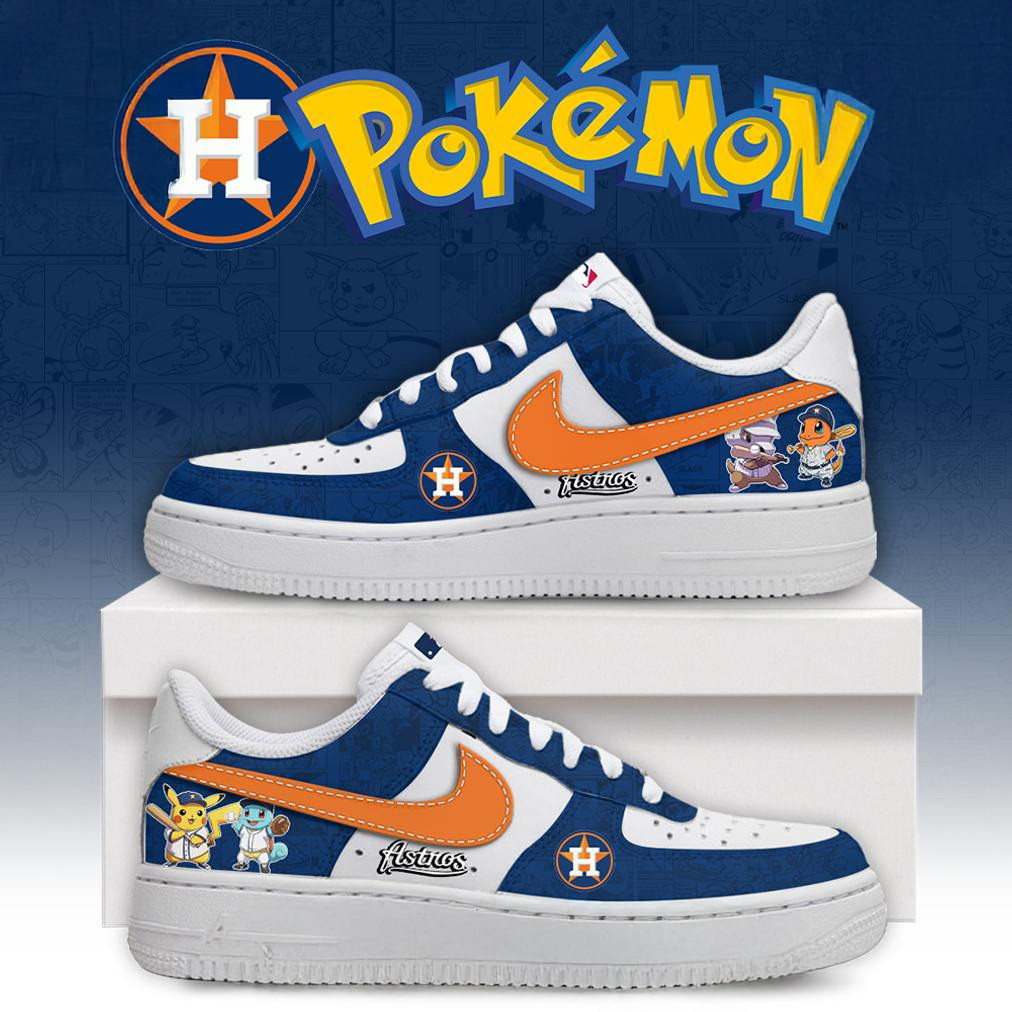 Houston Astros X Pokemon Go Special Edition Air Force 1 Baseball Player Gift Ideas