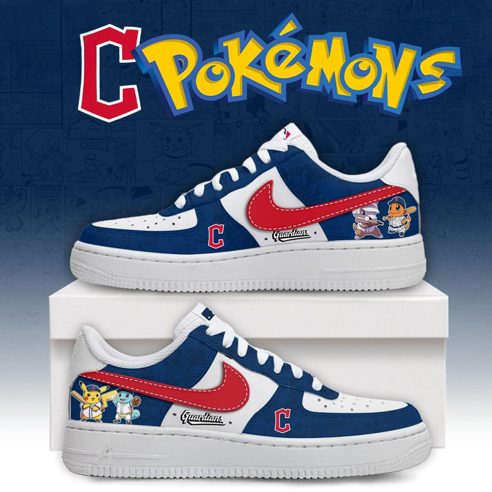 Cleveland Guardians X Pokemon Go Special Edition Air Force 1 Baseball Player Gift Ideas