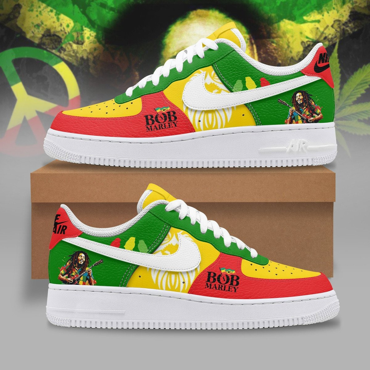 Bob Marley Air Force 1 Shoes Gifts For Guitar Lovers