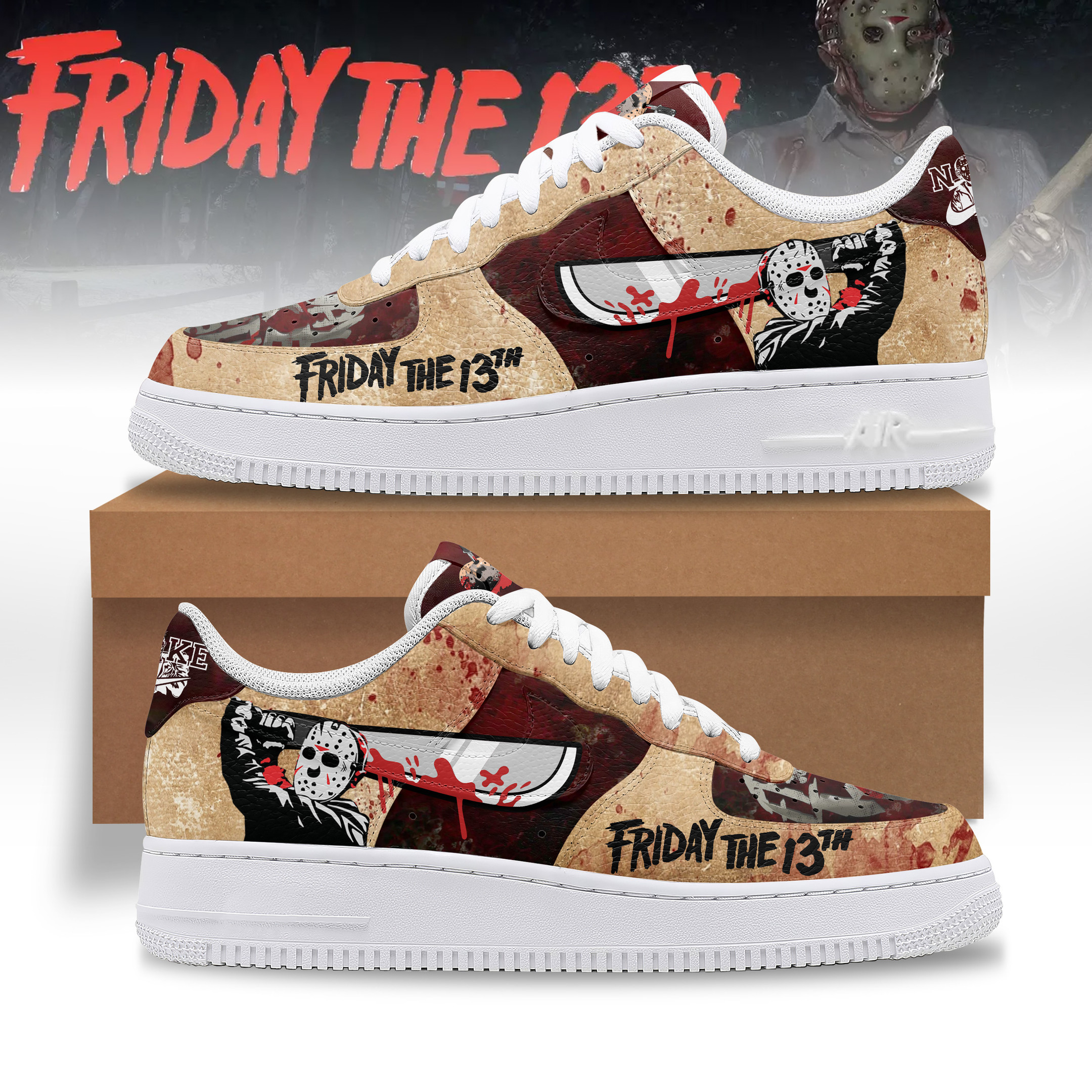 Friday The 13Th Air Low-Top Sneakers Shoes For Men And Women