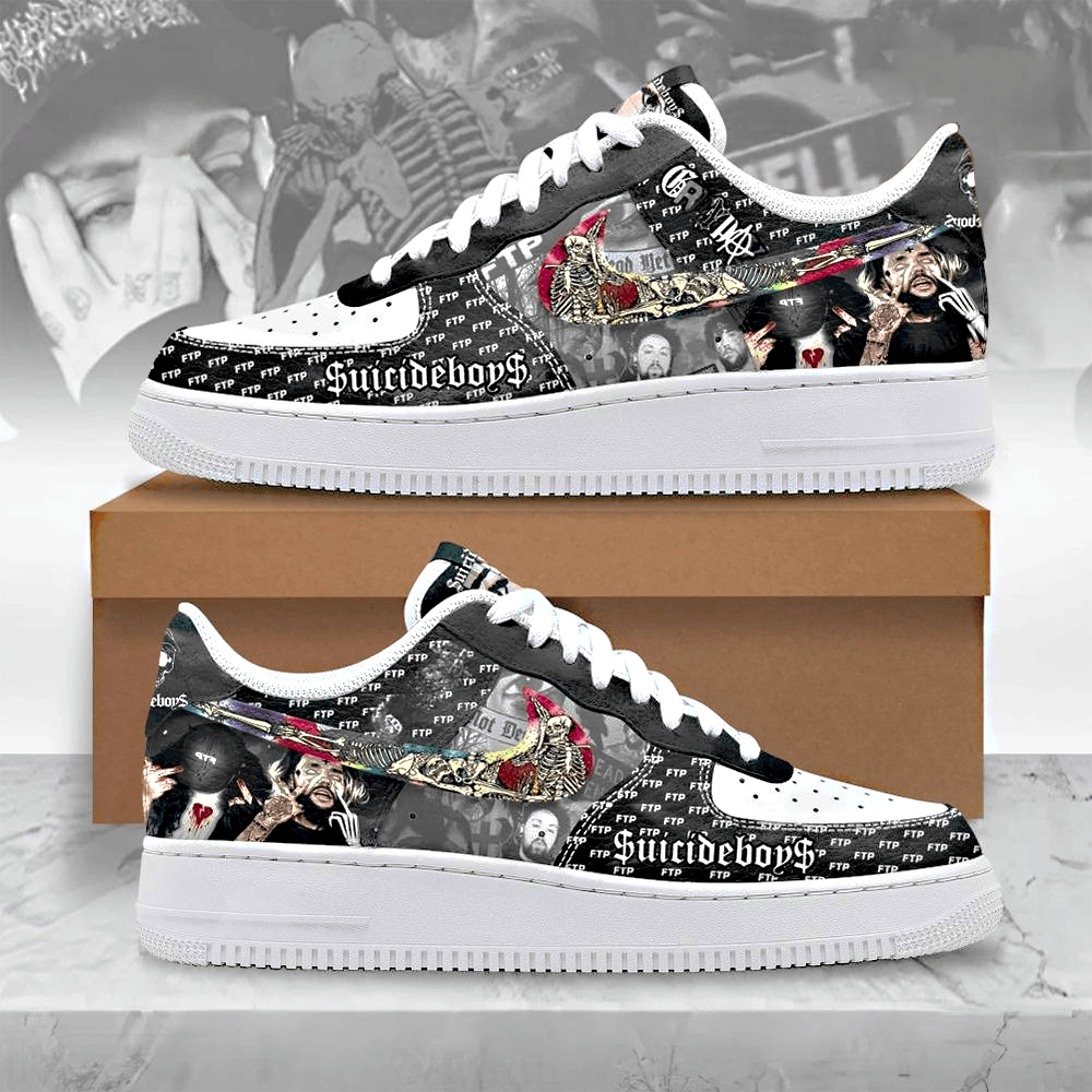 Suicideboys Ftp Grey Day Special Air Force 1 Sneaker Unique Streetwear Outfit Gift For Him