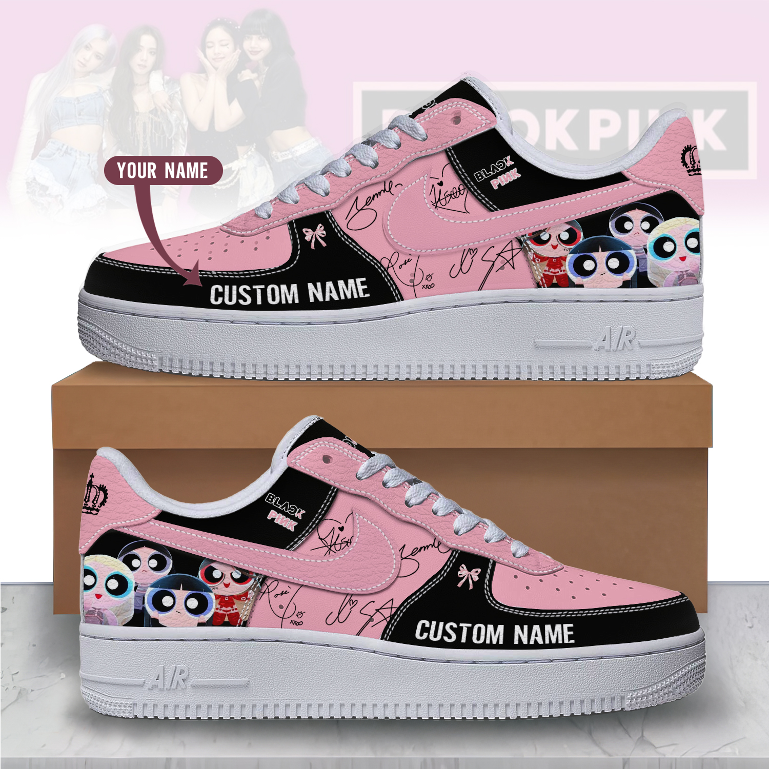 Blackpink Air Low-Top Sneakers Shoes For Men And Women