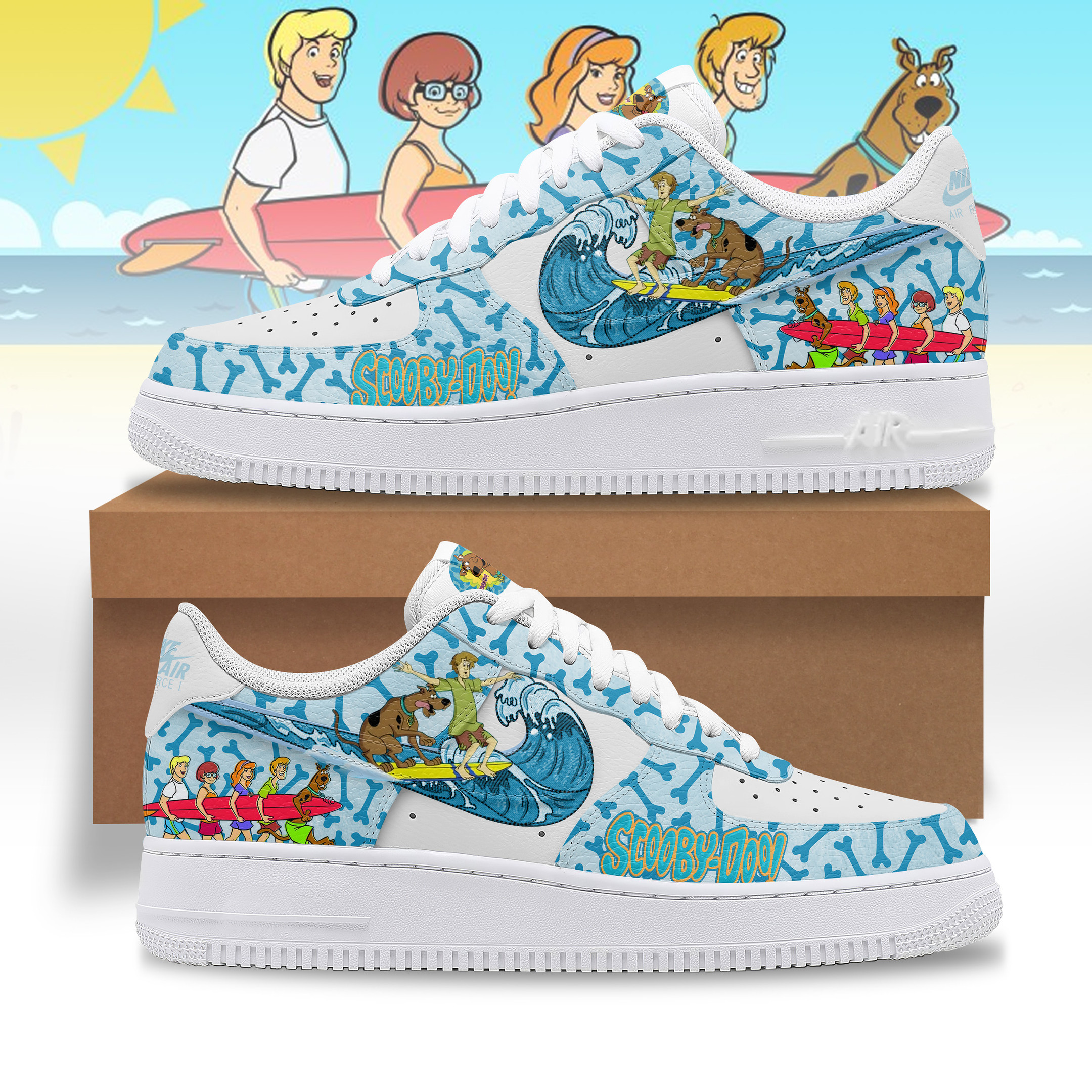 Scooby Doo Air Force 1 Sneakers Shoes For Men And Women