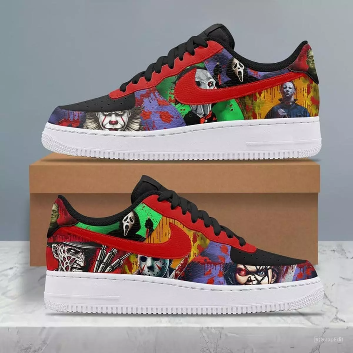 Horror Air Low-Top Sneakers Nike AF1 Shoes For Men And Women