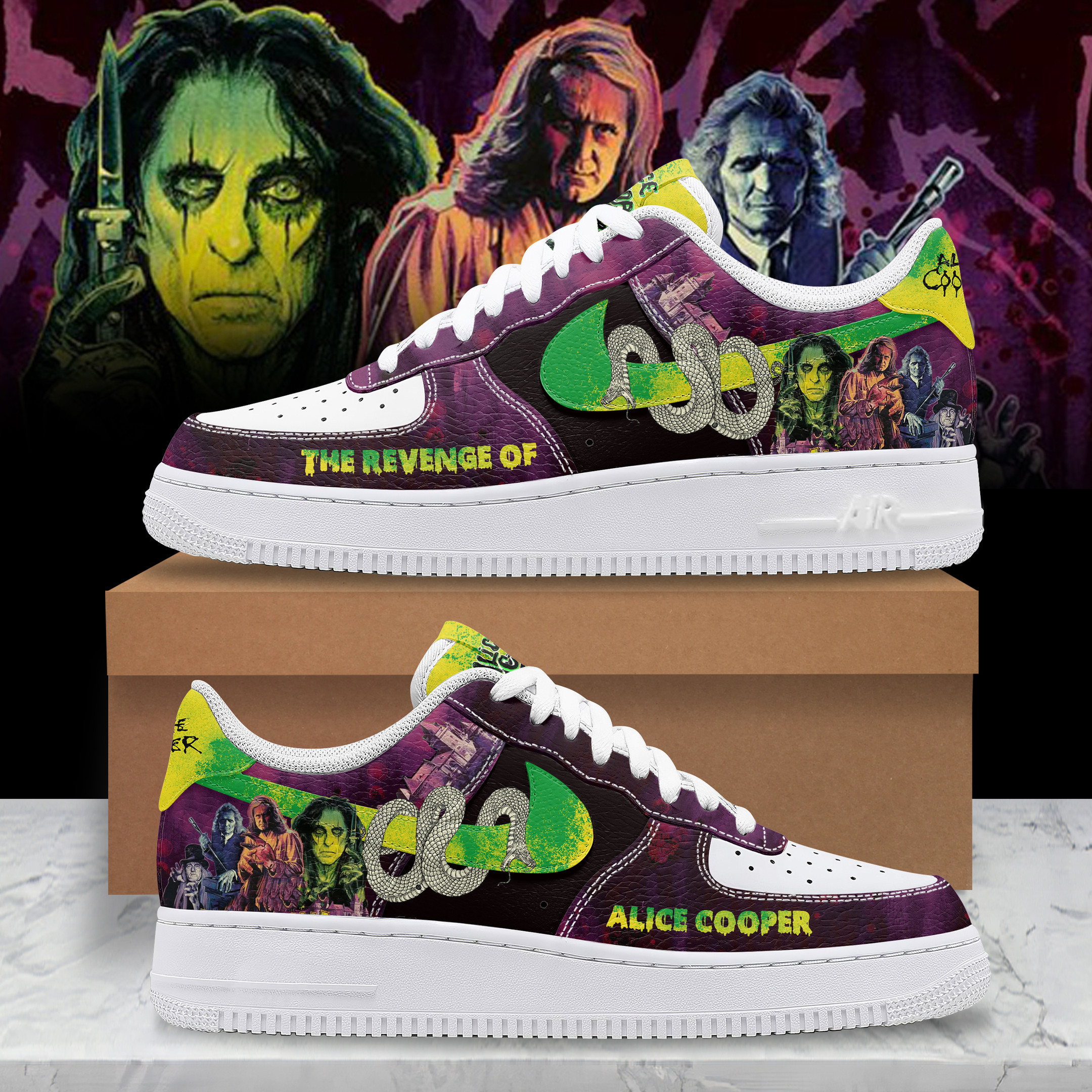 Alice Cooper Air Low-Top Sneakers Shoes For Men And Women