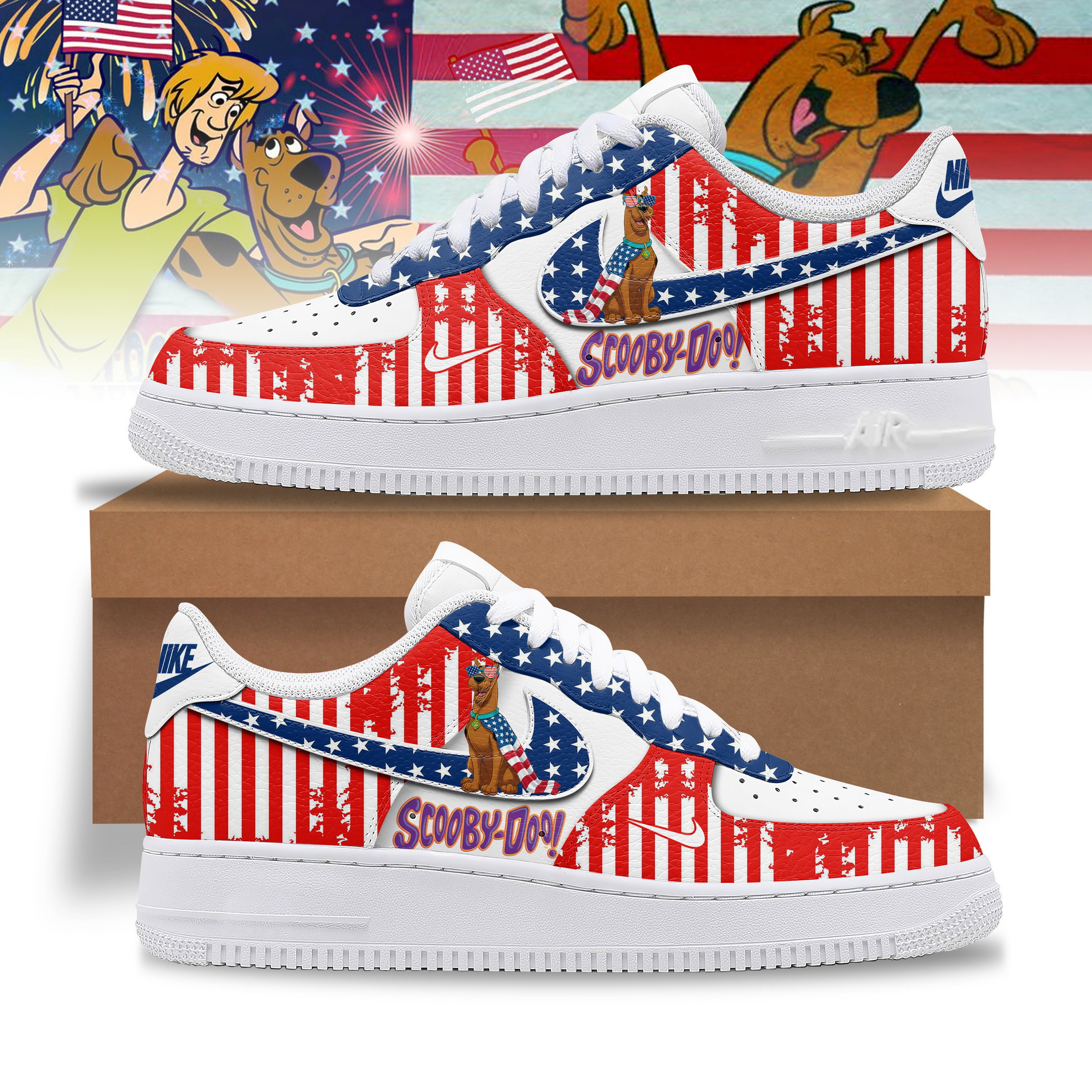 Scooby Doo Air Low-Top AF1 Sneakers Shoes For Men And Women