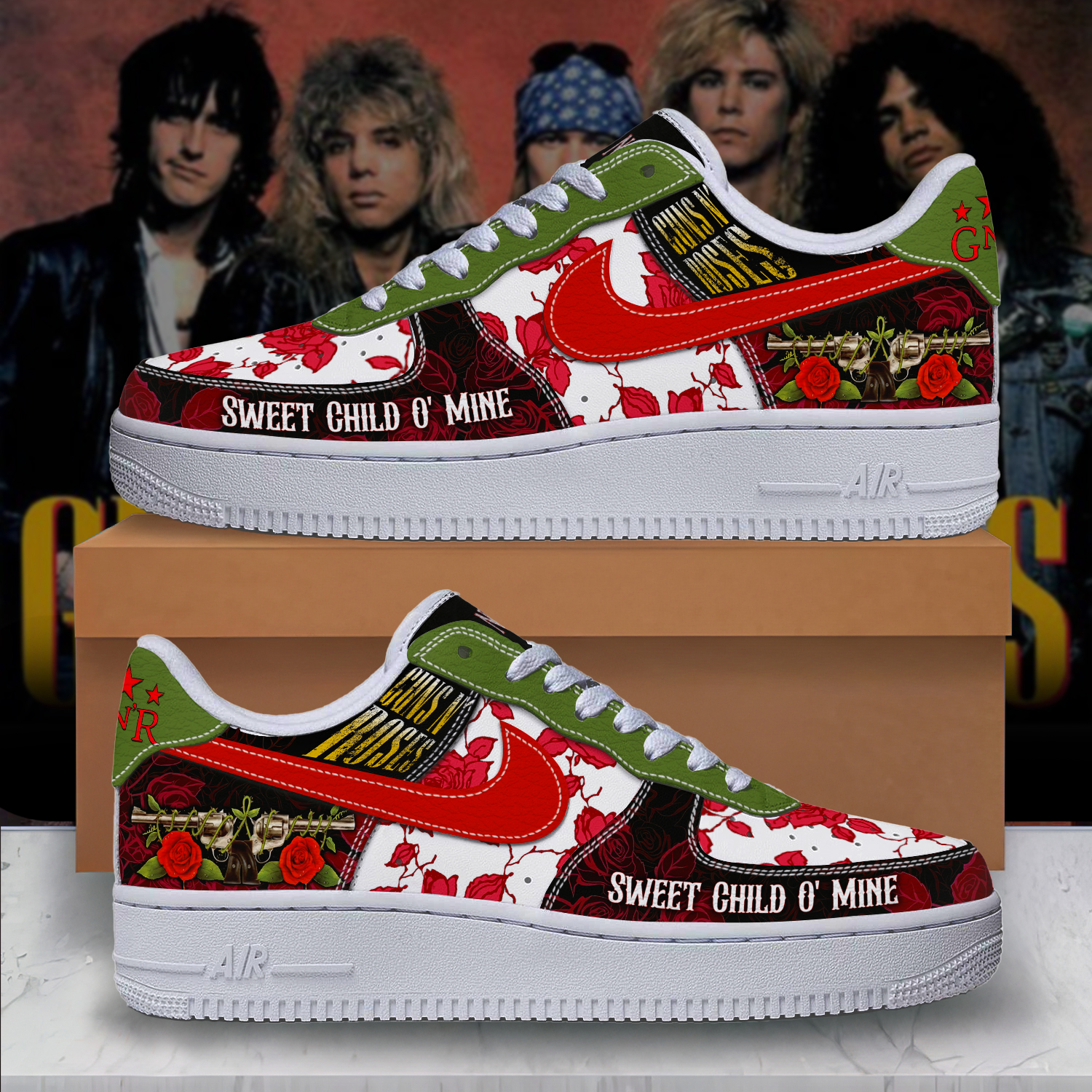 Guns N Roses Air Low-Top Sneakers Shoes For Men And Women