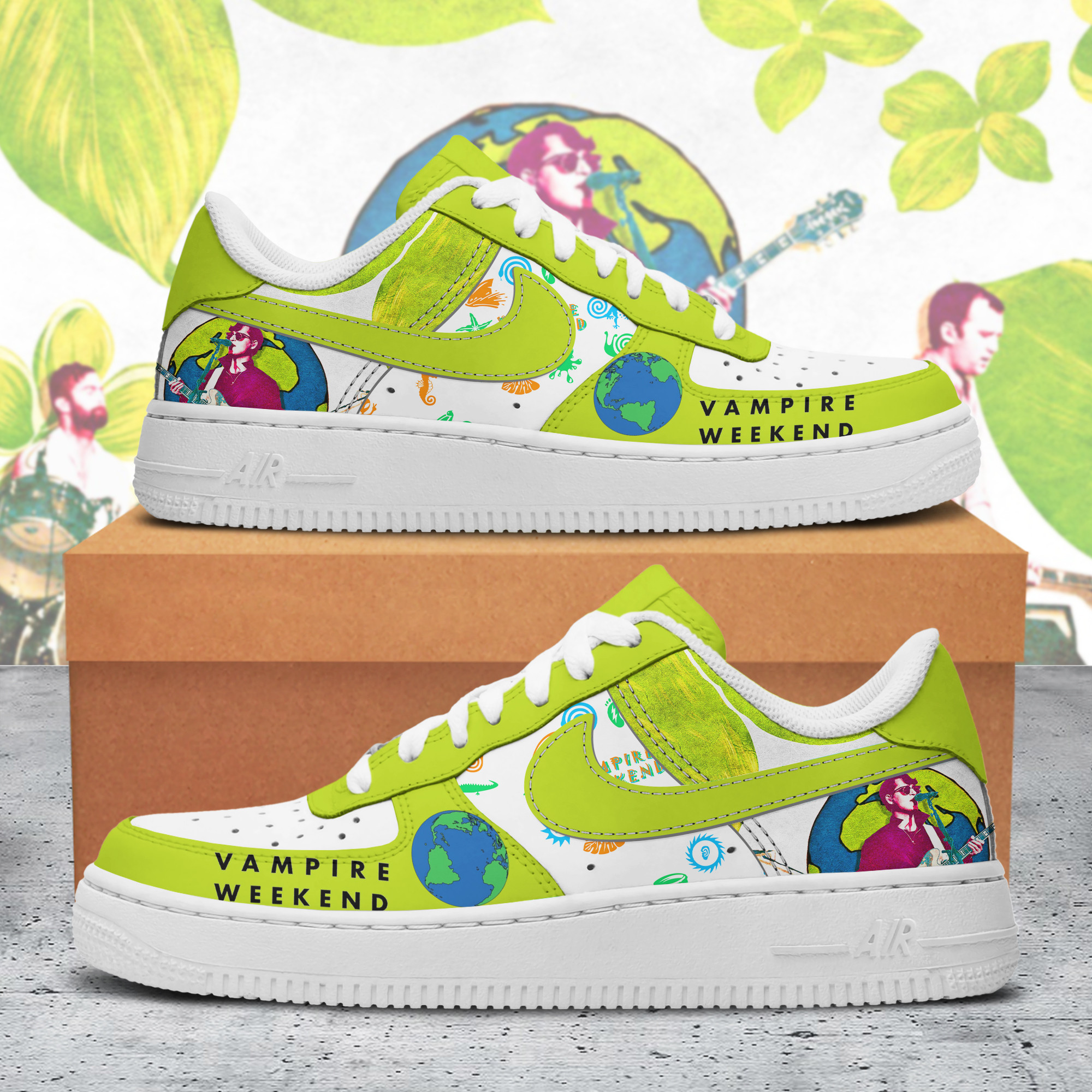 Vampire Weekend Nike Air Force 1 Sneakers Shoes For Men And Women