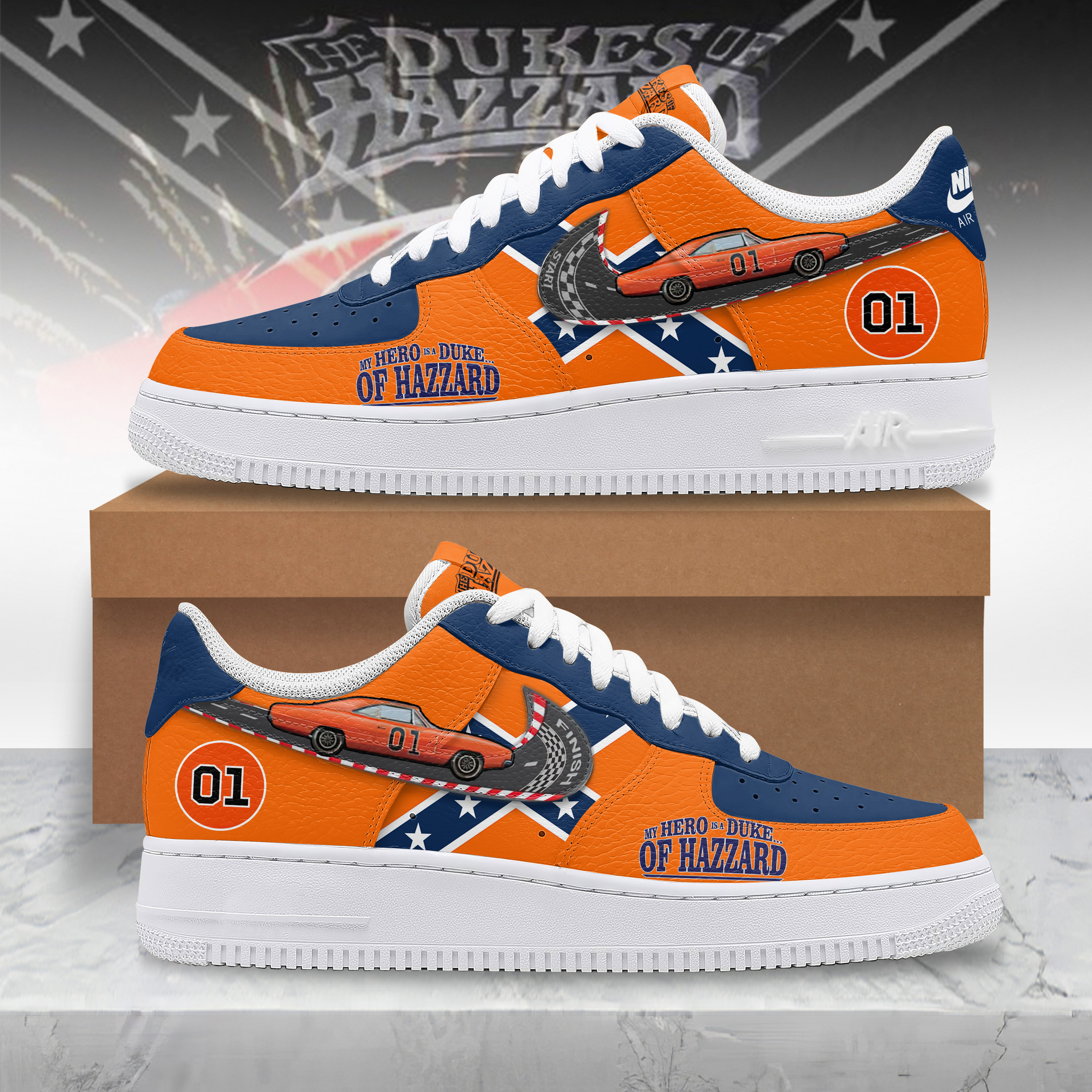 The Dukes Of Hazzard Nike Air Force 1 Sneakers Shoes For Men And Women