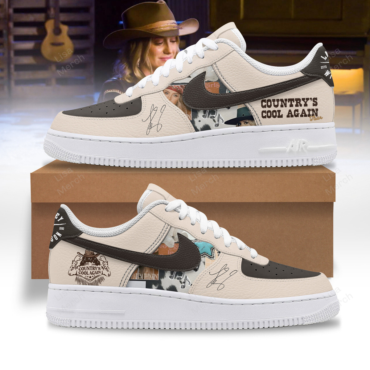Lainey Wilson Nike Air Force 1 Sneakers Shoes For Men And Women