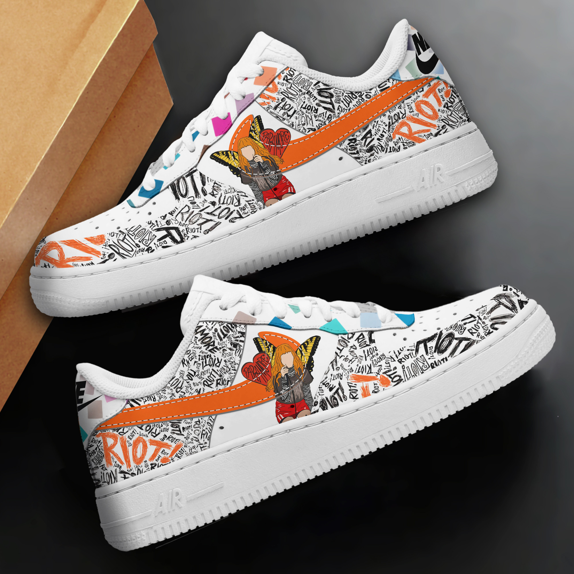 Paramore Nike Air Force 1 Sneakers Shoes For Men Women