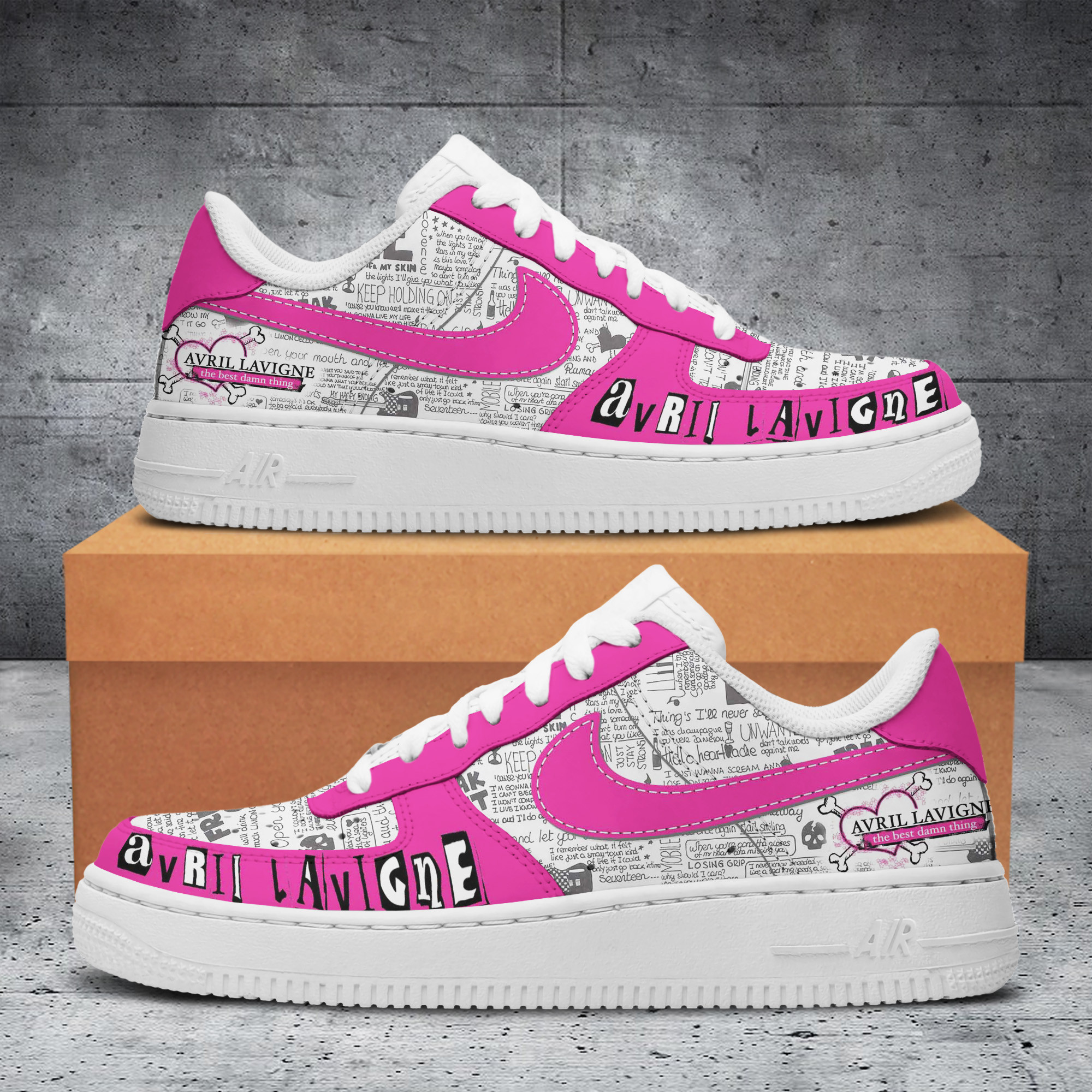 Avril Lavigne Nike Air Force 1 Sneakers Shoes For Men And Women