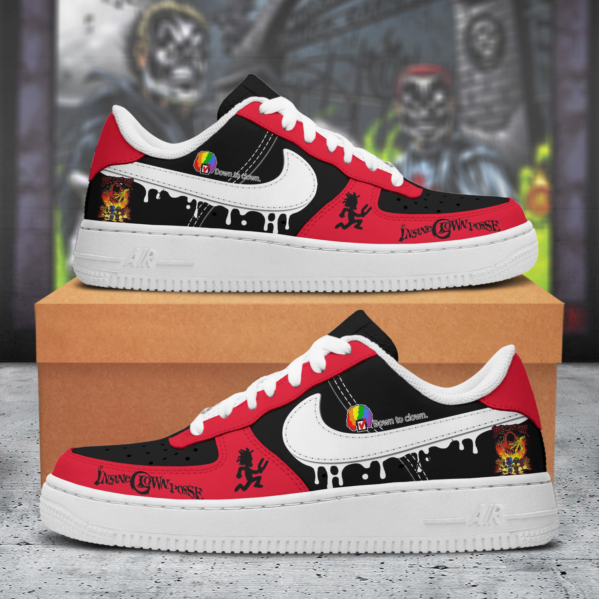 Insane Clown Posse Nike Air Force 1 Sneakers For Men Women