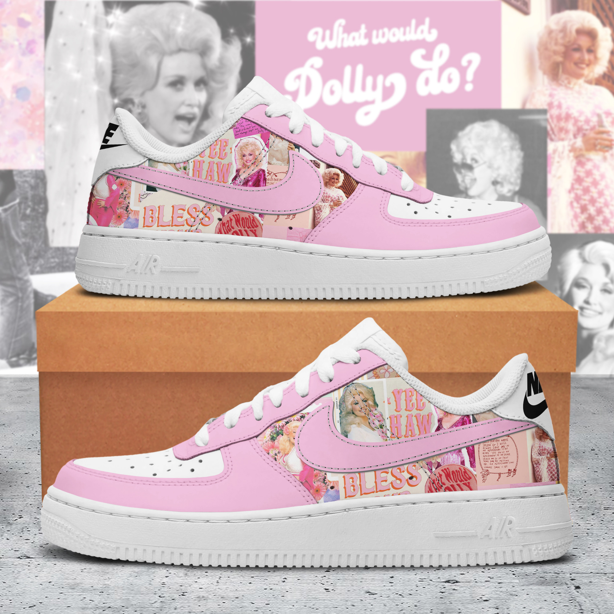 Dolly Parton Nike Air Force 1 Sneakers Shoes For Men And Women