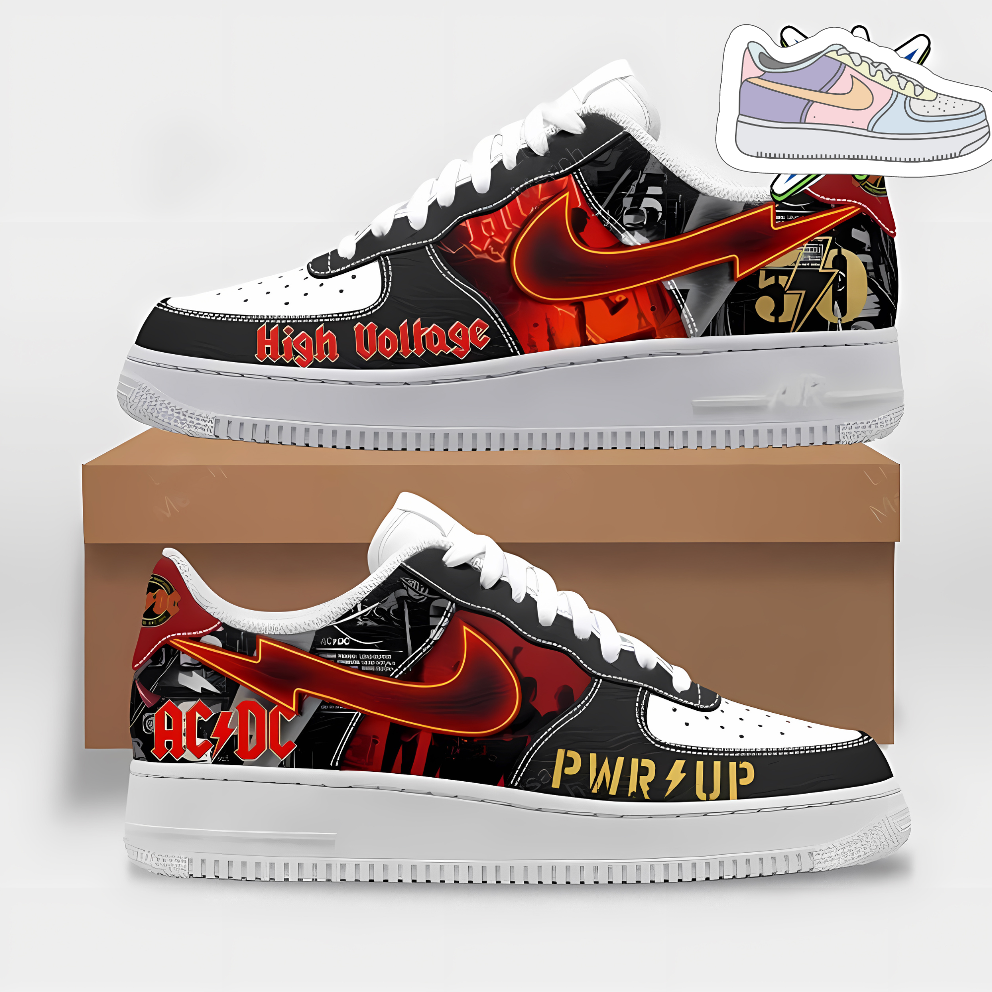 Ac-Dc Air Low-Top Sneakers Shoes For Men And Women