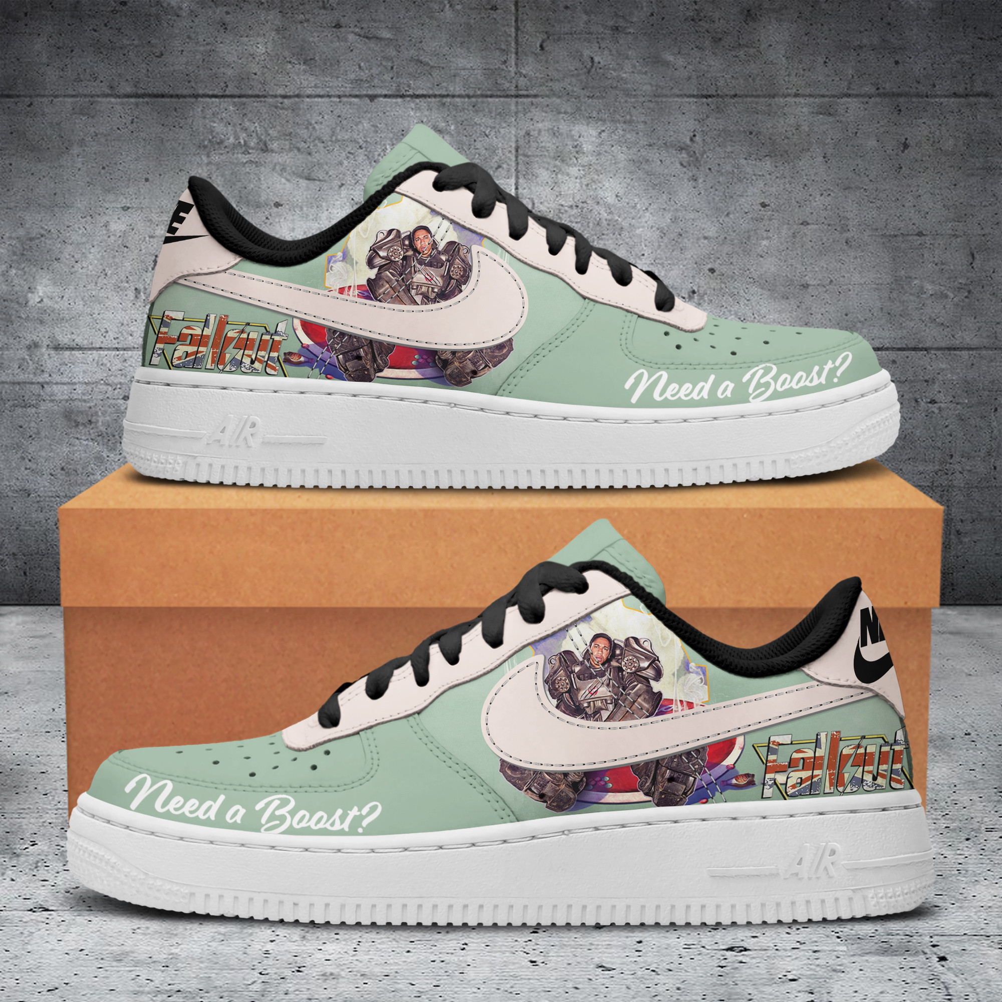 Fallout Nike Air Force 1 Sneakers Shoes For Men Women