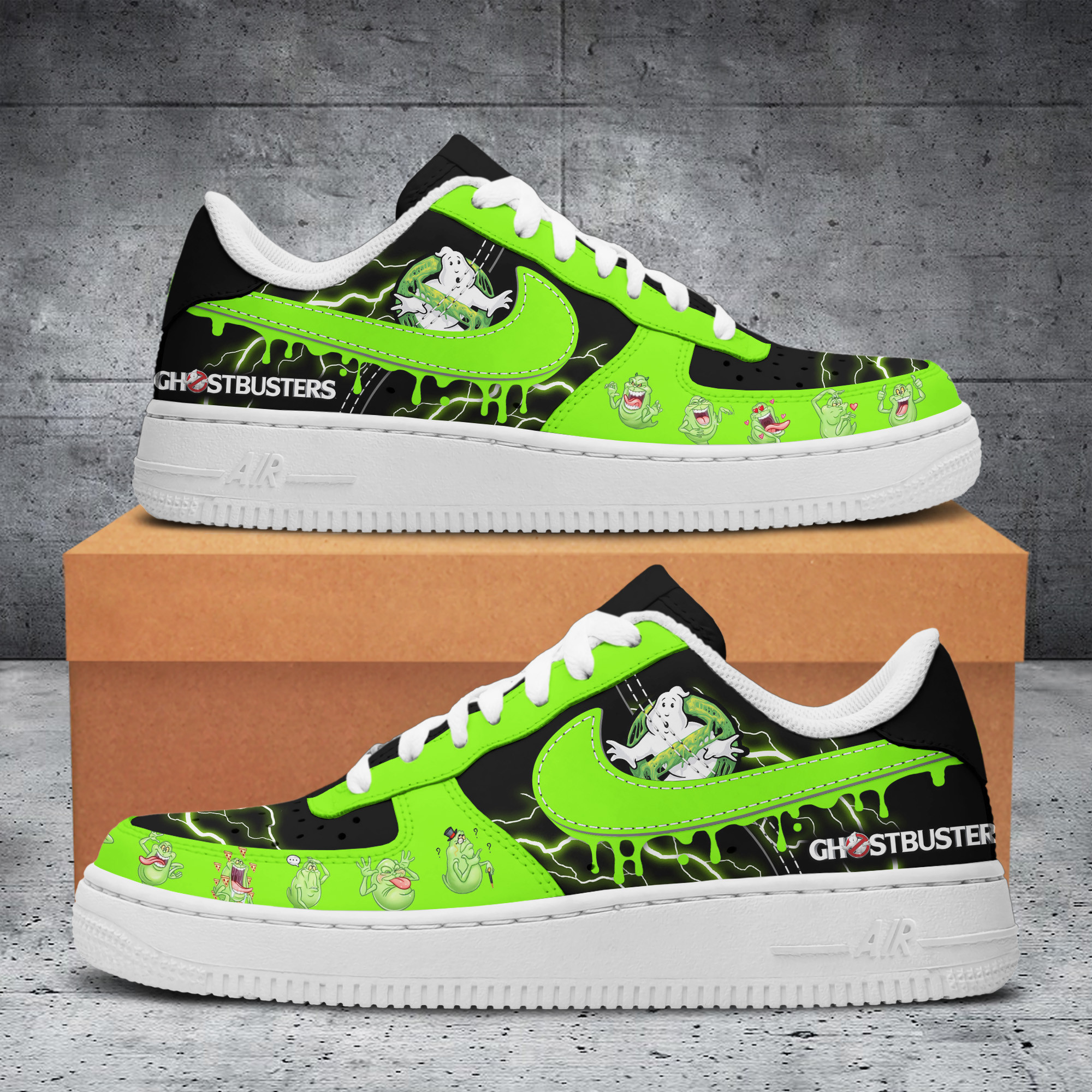 Ghostbusters Nike Air Force 1 Sneakers Shoes For Men Women
